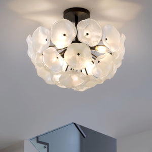 Urban Ambiance - Ceiling Light - UQL6661 Glam Indoor Ceiling Light, 15''H x 18.75''W x 18.75''Dep, Matte Black Finish, Foxleigh Collection - 