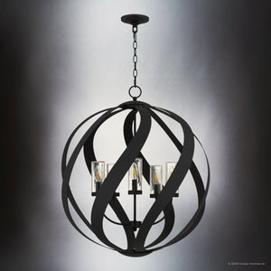 Urban Ambiance - Pendant - UQL6670 Industrial Indoor Pendant, 29.5''H x 26''W x 26''Dep, Earth Black Finish, Walsall Collection - 