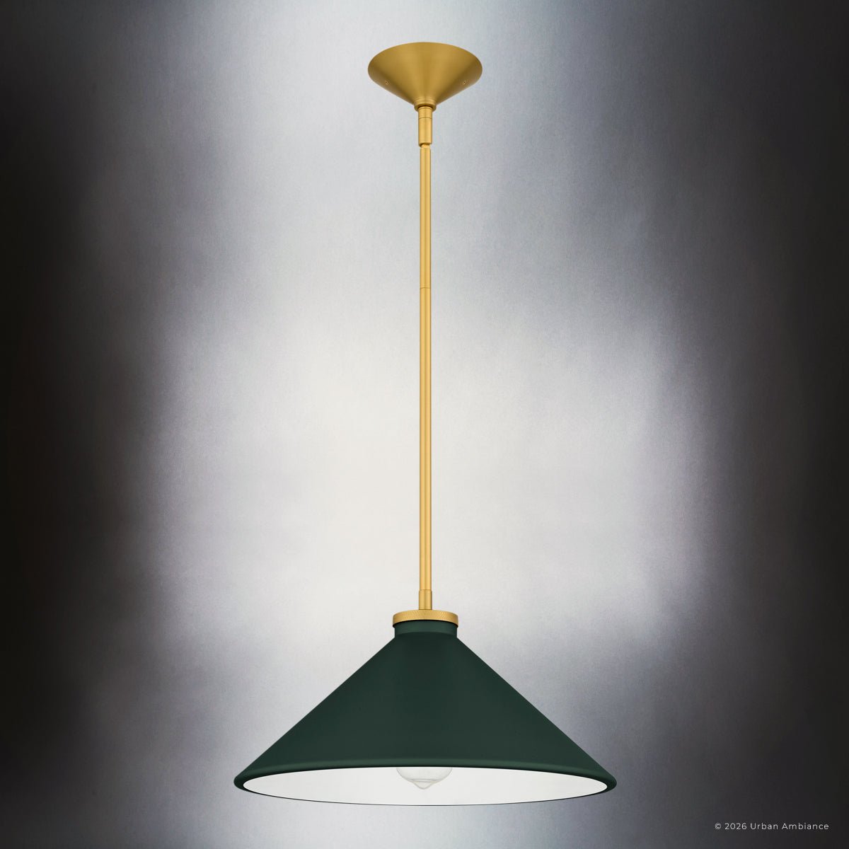Ultra One Pendant ペンダントタイプ UQL6681 Mid-Century Modern Indoor Pendant, 7.5''H x 14''W x 14