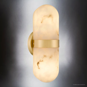 Urban Ambiance - Wall Sconce - UQL6700 Modern Indoor Wall Sconce, 12.5''H x 4.75''W x 4''Dep, Brushed Gold Finish, Varford Collection - 