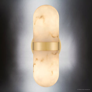 Urban Ambiance - Wall Sconce - UQL6700 Modern Indoor Wall Sconce, 12.5''H x 4.75''W x 4''Dep, Brushed Gold Finish, Varford Collection - 