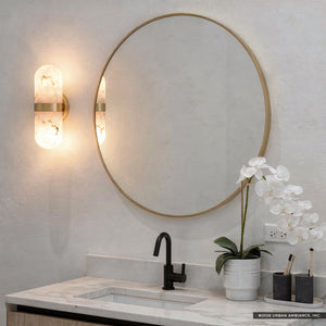 Urban Ambiance - Wall Sconce - UQL6700 Modern Indoor Wall Sconce, 12.5''H x 4.75''W x 4''Dep, Brushed Gold Finish, Varford Collection - 