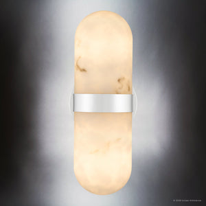 Urban Ambiance - Wall Sconce - UQL6701 Modern Indoor Wall Sconce, 12.5''H x 4.75''W x 4''Dep, Polished Chrome Finish, Varford Collection - 