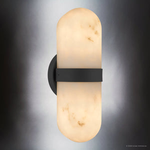 Urban Ambiance - Wall Sconce - UQL6702 Modern Indoor Wall Sconce, 12.5''H x 4.75''W x 4''Dep, Matte Black Finish, Varford Collection - 