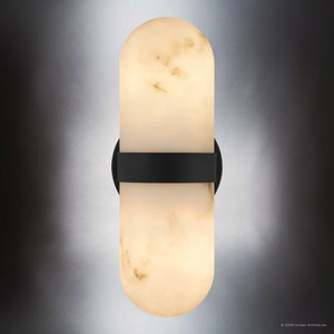 Urban Ambiance - Wall Sconce - UQL6702 Modern Indoor Wall Sconce, 12.5''H x 4.75''W x 4''Dep, Matte Black Finish, Varford Collection - 