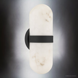 Urban Ambiance - Wall Sconce - UQL6702 Modern Indoor Wall Sconce, 12.5''H x 4.75''W x 4''Dep, Matte Black Finish, Varford Collection - 