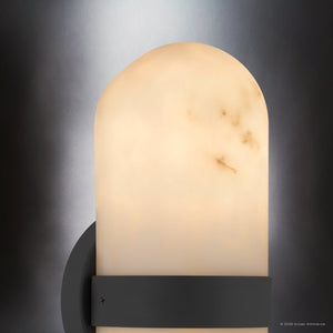 Urban Ambiance - Wall Sconce - UQL6702 Modern Indoor Wall Sconce, 12.5''H x 4.75''W x 4''Dep, Matte Black Finish, Varford Collection - 