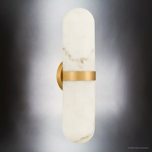 Urban Ambiance - Wall Sconce - UQL6703 Modern Indoor Wall Sconce, 18''H x 4.75''W x 4''Dep, Brushed Gold Finish, Varford Collection - 