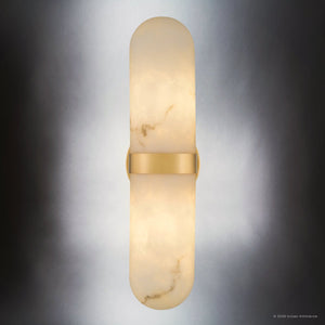 Urban Ambiance - Wall Sconce - UQL6703 Modern Indoor Wall Sconce, 18''H x 4.75''W x 4''Dep, Brushed Gold Finish, Varford Collection - 