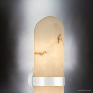 Urban Ambiance - Wall Sconce - UQL6704 Modern Indoor Wall Sconce, 18''H x 4.75''W x 4''Dep, Polished Chrome Finish, Varford Collection - 