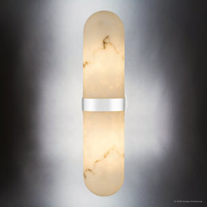 Urban Ambiance - Wall Sconce - UQL6704 Modern Indoor Wall Sconce, 18''H x 4.75''W x 4''Dep, Polished Chrome Finish, Varford Collection - 