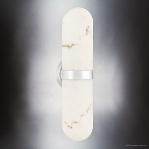 Urban Ambiance - Wall Sconce - UQL6704 Modern Indoor Wall Sconce, 18''H x 4.75''W x 4''Dep, Polished Chrome Finish, Varford Collection - 