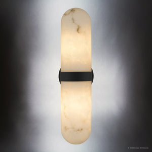 Urban Ambiance - Wall Sconce - UQL6705 Modern Indoor Wall Sconce, 18''H x 4.75''W x 4''Dep, Matte Black Finish, Varford Collection - 