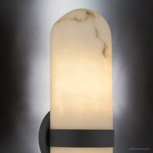 Urban Ambiance - Wall Sconce - UQL6705 Modern Indoor Wall Sconce, 18''H x 4.75''W x 4''Dep, Matte Black Finish, Varford Collection - 