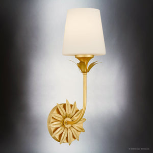 Urban Ambiance - Wall Sconce - UQL6730 Traditional Indoor Wall Sconce, 16''H x 6''W x 6.75''Dep, Gold Leaf Finish, Ambershaw Collection - 