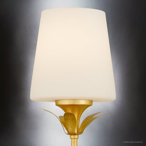 Urban Ambiance - Wall Sconce - UQL6730 Traditional Indoor Wall Sconce, 16''H x 6''W x 6.75''Dep, Gold Leaf Finish, Ambershaw Collection - 