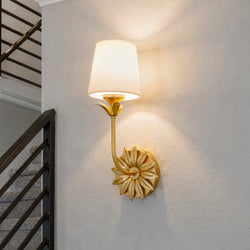 Urban Ambiance - Wall Sconce - UQL6730 Traditional Indoor Wall Sconce, 16''H x 6''W x 6.75''Dep, Gold Leaf Finish, Ambershaw Collection - 