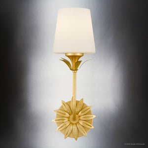 Urban Ambiance - Wall Sconce - UQL6730 Traditional Indoor Wall Sconce, 16''H x 6''W x 6.75''Dep, Gold Leaf Finish, Ambershaw Collection - 