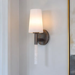 Urban Ambiance - Wall Sconce - UQL6763 Transitional Indoor Wall Sconce, 17.25''H x 5''W x 6''Dep, Iron Gate Finish, Ellingford Collection - 