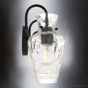 Urban Ambiance - Bath Light - UQL6831 Farmhouse Indoor Bath Light, 9.5''H x 22''W x 6.5''Dep, Matte Black Finish, Moorford Collection - 