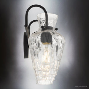 Urban Ambiance - Bath Light - UQL6832 Farmhouse Indoor Bath Light, 9.5''H x 30.25''W x 6.5''Dep, Matte Black Finish, Moorford Collection - 