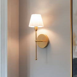 Urban Ambiance - Wall Sconce - UQL6840 Classic Indoor Wall Sconce, 15.75''H x 5.25''W x 6.5''Dep, Brushed Gold Finish, Quenton Collection - 