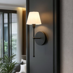 Urban Ambiance - Wall Sconce - UQL6841 Classic Indoor Wall Sconce, 15.75''H x 5.25''W x 6.5''Dep, Matte Black Finish, Quenton Collection - 