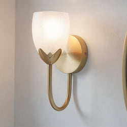 Urban Ambiance - Wall Sconce - UQL6850 French Country Indoor Wall Sconce, 12''H x 5''W x 6.5''Dep, Bronze Gold Finish, Windmere Collection - 
