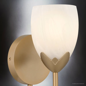 Urban Ambiance - Wall Sconce - UQL6850 French Country Indoor Wall Sconce, 12''H x 5''W x 6.5''Dep, Bronze Gold Finish, Windmere Collection - 
