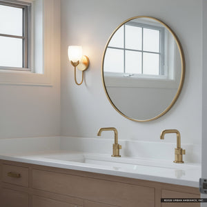 Urban Ambiance - Wall Sconce - UQL6850 French Country Indoor Wall Sconce, 12''H x 5''W x 6.5''Dep, Bronze Gold Finish, Windmere Collection - 