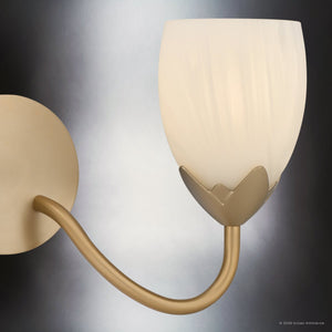Urban Ambiance - Bath Light - UQL6851 French Country Indoor Bath Light, 9''H x 16''W x 7.25''Dep, Bronze Gold Finish, Windmere Collection - 