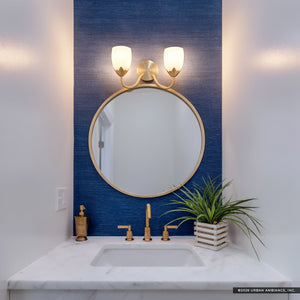 Urban Ambiance - Bath Light - UQL6851 French Country Indoor Bath Light, 9''H x 16''W x 7.25''Dep, Bronze Gold Finish, Windmere Collection - 