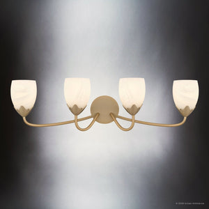 Urban Ambiance - Bath Light - UQL6853 French Country Indoor Bath Light, 9''H x 32''W x 7.25''Dep, Bronze Gold Finish, Windmere Collection - 