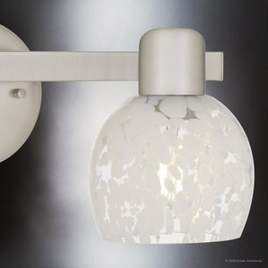 Urban Ambiance - Bath Light - UQL6870 Contemporary Indoor Bath Light, 7.25''H x 16''W x 6.5''Dep, Brushed Nickel Finish, Yarcombe Collection - 