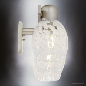 Urban Ambiance - Bath Light - UQL6871 Contemporary Indoor Bath Light, 7.25''H x 22.25''W x 6.5''Dep, Brushed Nickel Finish, Yarcombe Collection - 