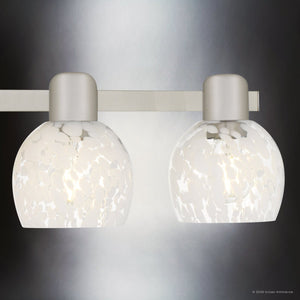 Urban Ambiance - Bath Light - UQL6872 Contemporary Indoor Bath Light, 7.25''H x 30.5''W x 6.5''Dep, Brushed Nickel Finish, Yarcombe Collection - 
