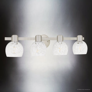 Urban Ambiance - Bath Light - UQL6872 Contemporary Indoor Bath Light, 7.25''H x 30.5''W x 6.5''Dep, Brushed Nickel Finish, Yarcombe Collection - 