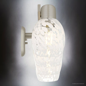Urban Ambiance - Bath Light - UQL6872 Contemporary Indoor Bath Light, 7.25''H x 30.5''W x 6.5''Dep, Brushed Nickel Finish, Yarcombe Collection - 