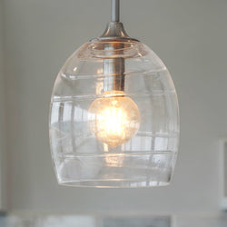 Urban Ambiance - Pendant - UQL6880 Contemporary Indoor Pendant, 13.5''H x 10''W x 10''Dep, Brushed Nickel Finish, Northbridge Collection - 