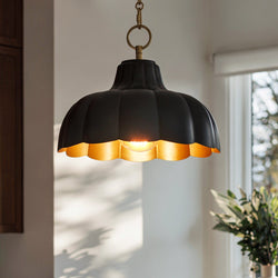 Urban Ambiance - Pendant - UQL6881 Bohemian Indoor Pendant, 10''H x 12''W x 12''Dep, Matte Black Finish, Corwyn Collection - 