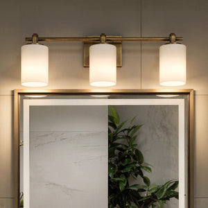 Urban Ambiance - Bath Light - UQL6921 Transitional Indoor Bath Light, 7.5''H x 24''W x 6''Dep, Weathered Brass Finish, Pennwick Collection - 
