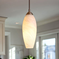 Urban Ambiance - Pendant - UQL6930 Contemporary Indoor Pendant, 13.75''H x 5''W x 5''Dep, Brushed Nickel Finish, Starmere Collection - 