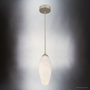 Urban Ambiance - Pendant - UQL6930 Contemporary Indoor Pendant, 13.75''H x 5''W x 5''Dep, Brushed Nickel Finish, Starmere Collection - 