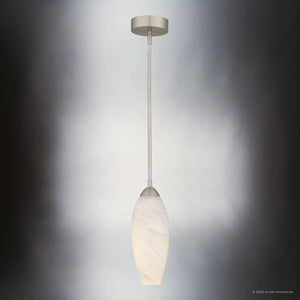 Urban Ambiance - Pendant - UQL6930 Contemporary Indoor Pendant, 13.75''H x 5''W x 5''Dep, Brushed Nickel Finish, Starmere Collection - 