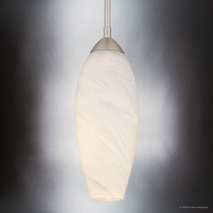Urban Ambiance - Pendant - UQL6930 Contemporary Indoor Pendant, 13.75''H x 5''W x 5''Dep, Brushed Nickel Finish, Starmere Collection - 