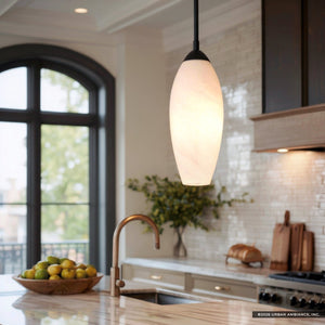 Urban Ambiance - Pendant - UQL6932 Contemporary Indoor Pendant, 13.75''H x 5''W x 5''Dep, Matte Black Finish, Starmere Collection - 