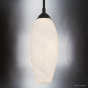 Urban Ambiance - Pendant - UQL6932 Contemporary Indoor Pendant, 13.75''H x 5''W x 5''Dep, Matte Black Finish, Starmere Collection - 