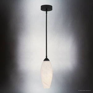 Urban Ambiance - Pendant - UQL6932 Contemporary Indoor Pendant, 13.75''H x 5''W x 5''Dep, Matte Black Finish, Starmere Collection - 