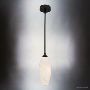 Urban Ambiance - Pendant - UQL6932 Contemporary Indoor Pendant, 13.75''H x 5''W x 5''Dep, Matte Black Finish, Starmere Collection - 