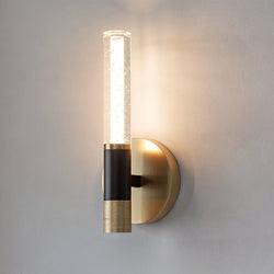 Urban Ambiance - Wall Sconce - UQL6954 Modern Indoor Wall Sconce, 12.75''H x 5.5''W x 4''Dep, Brushed Gold Finish, Drayham Collection - 